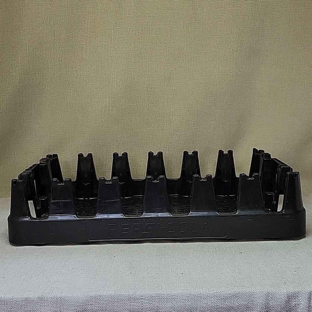 Pepsi-Cola 24 20 oz Bottle STACKABLE Crate Black Plastic Soda Pop 18.5X12".